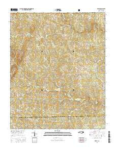 Erect North Carolina Current topographic map, 1:24000 scale, 7.5 X 7.5 Minute, Year 2016