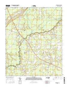 Evergreen North Carolina Current topographic map, 1:24000 scale, 7.5 X 7.5 Minute, Year 2016