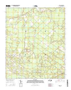 Exum North Carolina Current topographic map, 1:24000 scale, 7.5 X 7.5 Minute, Year 2016