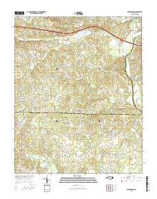 Farmington North Carolina Current topographic map, 1:24000 scale, 7.5 X 7.5 Minute, Year 2016