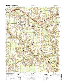 Farmville North Carolina Current topographic map, 1:24000 scale, 7.5 X 7.5 Minute, Year 2016