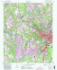 Fayetteville North Carolina Historical topographic map, 1:24000 scale, 7.5 X 7.5 Minute, Year 1957