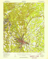 Fayetteville North Carolina Historical topographic map, 1:62500 scale, 15 X 15 Minute, Year 1948