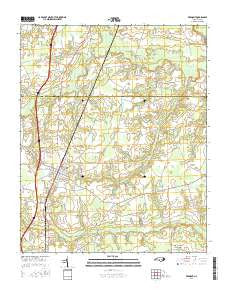 Fremont North Carolina Current topographic map, 1:24000 scale, 7.5 X 7.5 Minute, Year 2016