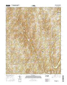 Frog Pond North Carolina Current topographic map, 1:24000 scale, 7.5 X 7.5 Minute, Year 2016