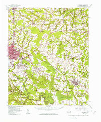 Goldsboro North Carolina Historical topographic map, 1:62500 scale, 15 X 15 Minute, Year 1957
