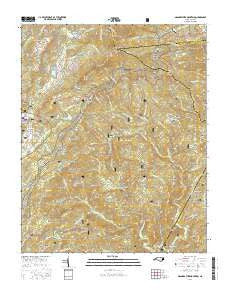 Grandfather Mountain North Carolina Current topographic map, 1:24000 scale, 7.5 X 7.5 Minute, Year 2016