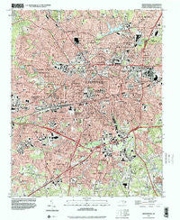 Greensboro North Carolina Historical topographic map, 1:24000 scale, 7.5 X 7.5 Minute, Year 1997