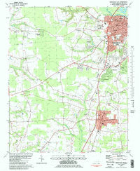 Greenville SW North Carolina Historical topographic map, 1:24000 scale, 7.5 X 7.5 Minute, Year 1981