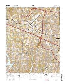 Guilford North Carolina Current topographic map, 1:24000 scale, 7.5 X 7.5 Minute, Year 2016