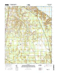 Hackney North Carolina Current topographic map, 1:24000 scale, 7.5 X 7.5 Minute, Year 2016