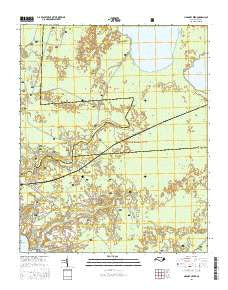 Hadnot Creek North Carolina Current topographic map, 1:24000 scale, 7.5 X 7.5 Minute, Year 2016