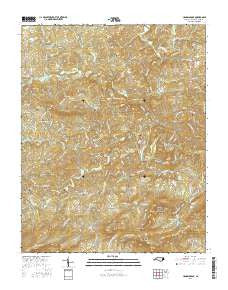 Hanging Rock North Carolina Current topographic map, 1:24000 scale, 7.5 X 7.5 Minute, Year 2016
