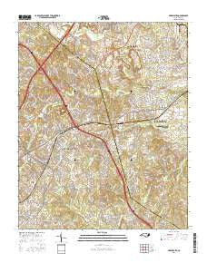 Harrisburg North Carolina Current topographic map, 1:24000 scale, 7.5 X 7.5 Minute, Year 2016