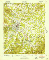 Hendersonville North Carolina Historical topographic map, 1:24000 scale, 7.5 X 7.5 Minute, Year 1946
