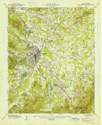 Hendersonville North Carolina Historical topographic map, 1:24000 scale, 7.5 X 7.5 Minute, Year 1947