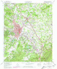 Hendersonville North Carolina Historical topographic map, 1:24000 scale, 7.5 X 7.5 Minute, Year 1965