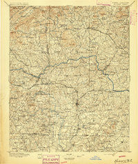Hickory North Carolina Historical topographic map, 1:125000 scale, 30 X 30 Minute, Year 1895