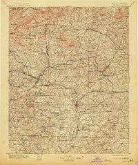 Hickory North Carolina Historical topographic map, 1:125000 scale, 30 X 30 Minute, Year 1895