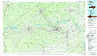 Hickory North Carolina Historical topographic map, 1:100000 scale, 30 X 60 Minute, Year 1986