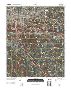 Hickory North Carolina Historical topographic map, 1:24000 scale, 7.5 X 7.5 Minute, Year 2010