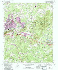 Hillsborough North Carolina Historical topographic map, 1:24000 scale, 7.5 X 7.5 Minute, Year 1968