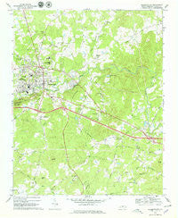 Hillsborough North Carolina Historical topographic map, 1:24000 scale, 7.5 X 7.5 Minute, Year 1968