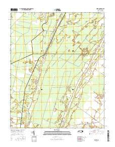 Hoke North Carolina Current topographic map, 1:24000 scale, 7.5 X 7.5 Minute, Year 2016
