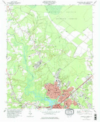 Jacksonville North North Carolina Historical topographic map, 1:24000 scale, 7.5 X 7.5 Minute, Year 1978
