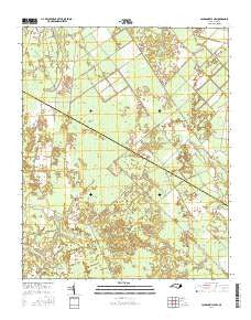 Jacksonville NW North Carolina Current topographic map, 1:24000 scale, 7.5 X 7.5 Minute, Year 2016