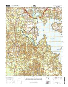 Jacksonville South North Carolina Current topographic map, 1:24000 scale, 7.5 X 7.5 Minute, Year 2016