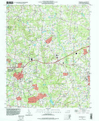 Knightdale North Carolina Historical topographic map, 1:24000 scale, 7.5 X 7.5 Minute, Year 1993