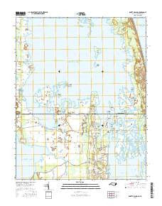 Knotts Island North Carolina Current topographic map, 1:24000 scale, 7.5 X 7.5 Minute, Year 2016