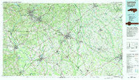 Laurinburg North Carolina Historical topographic map, 1:100000 scale, 30 X 60 Minute, Year 1983
