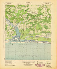 Lockwoods Folly North Carolina Historical topographic map, 1:31680 scale, 7.5 X 7.5 Minute, Year 1944