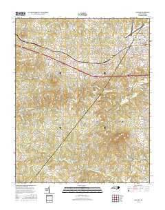 Longview North Carolina Current topographic map, 1:24000 scale, 7.5 X 7.5 Minute, Year 2016