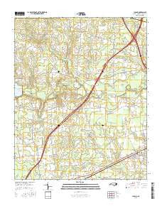 Lucama North Carolina Current topographic map, 1:24000 scale, 7.5 X 7.5 Minute, Year 2016