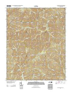 Luftee Knob North Carolina Historical topographic map, 1:24000 scale, 7.5 X 7.5 Minute, Year 2013