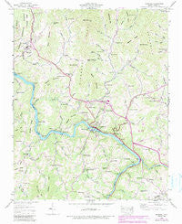 Marshall North Carolina Historical topographic map, 1:24000 scale, 7.5 X 7.5 Minute, Year 1945