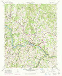 Marshall North Carolina Historical topographic map, 1:24000 scale, 7.5 X 7.5 Minute, Year 1945