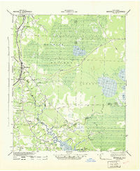 Maysville North Carolina Historical topographic map, 1:62500 scale, 15 X 15 Minute, Year 1942