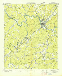 Murphy North Carolina Historical topographic map, 1:24000 scale, 7.5 X 7.5 Minute, Year 1934