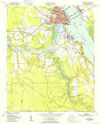 New Bern North Carolina Historical topographic map, 1:24000 scale, 7.5 X 7.5 Minute, Year 1950