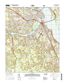 New Bern North Carolina Current topographic map, 1:24000 scale, 7.5 X 7.5 Minute, Year 2016