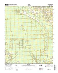 Pin Hook North Carolina Current topographic map, 1:24000 scale, 7.5 X 7.5 Minute, Year 2016