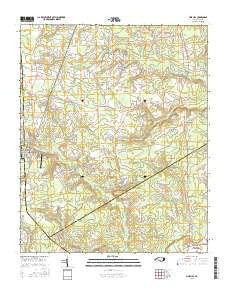 Pink Hill North Carolina Current topographic map, 1:24000 scale, 7.5 X 7.5 Minute, Year 2016