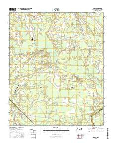 Pireway North Carolina Current topographic map, 1:24000 scale, 7.5 X 7.5 Minute, Year 2016
