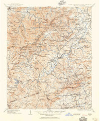 Pisgah North Carolina Historical topographic map, 1:125000 scale, 30 X 30 Minute, Year 1905