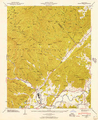 Pisgah Forest North Carolina Historical topographic map, 1:24000 scale, 7.5 X 7.5 Minute, Year 1945