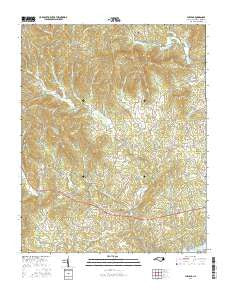 Purlear North Carolina Current topographic map, 1:24000 scale, 7.5 X 7.5 Minute, Year 2016